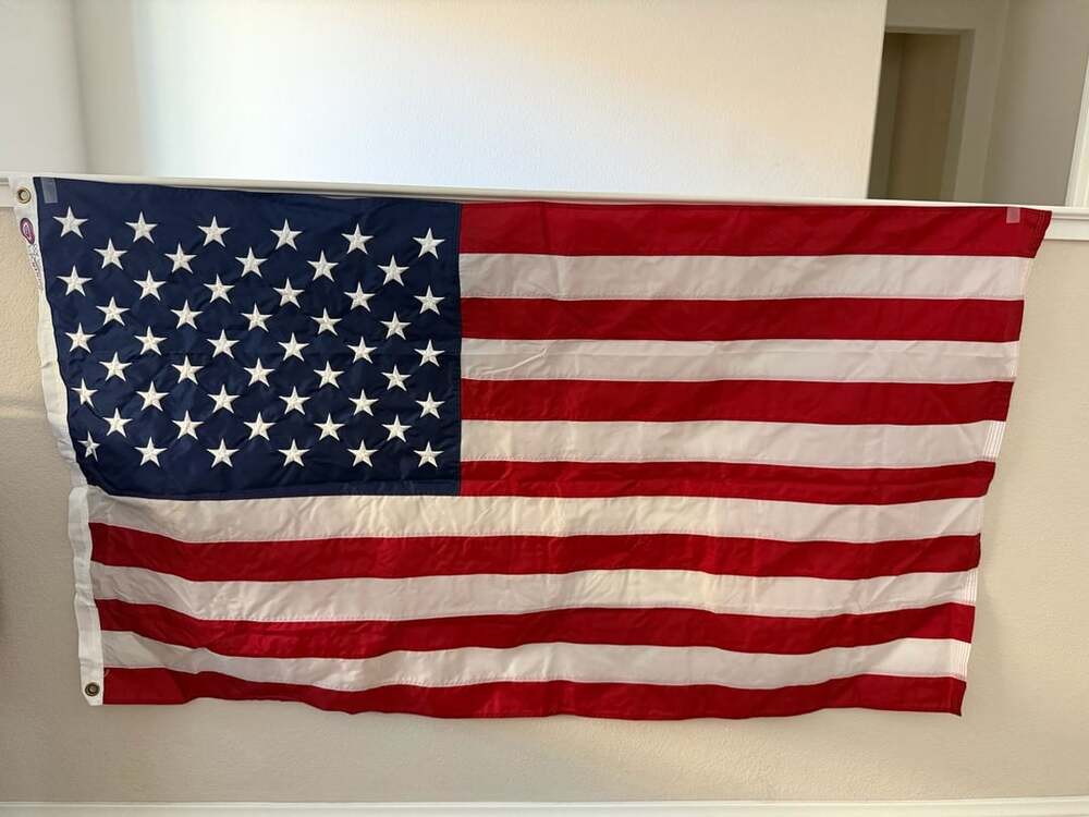 Never flown. Annin 100% Nylon American Flag U.S.A. Made